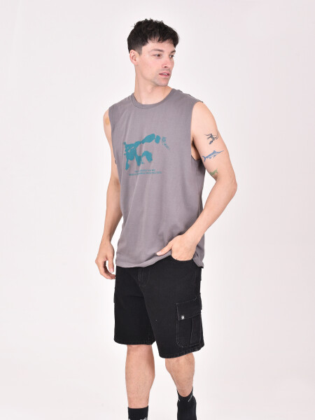 MUSCULOSA CALIFORNIA GRIS OSCURO