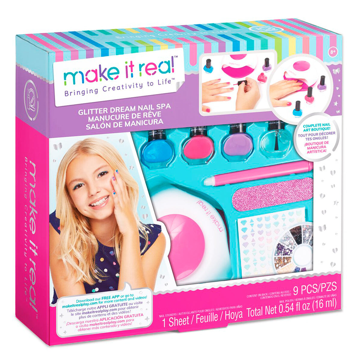 Juguete Spa De Uñas Esmaltes Con Secador Make It 