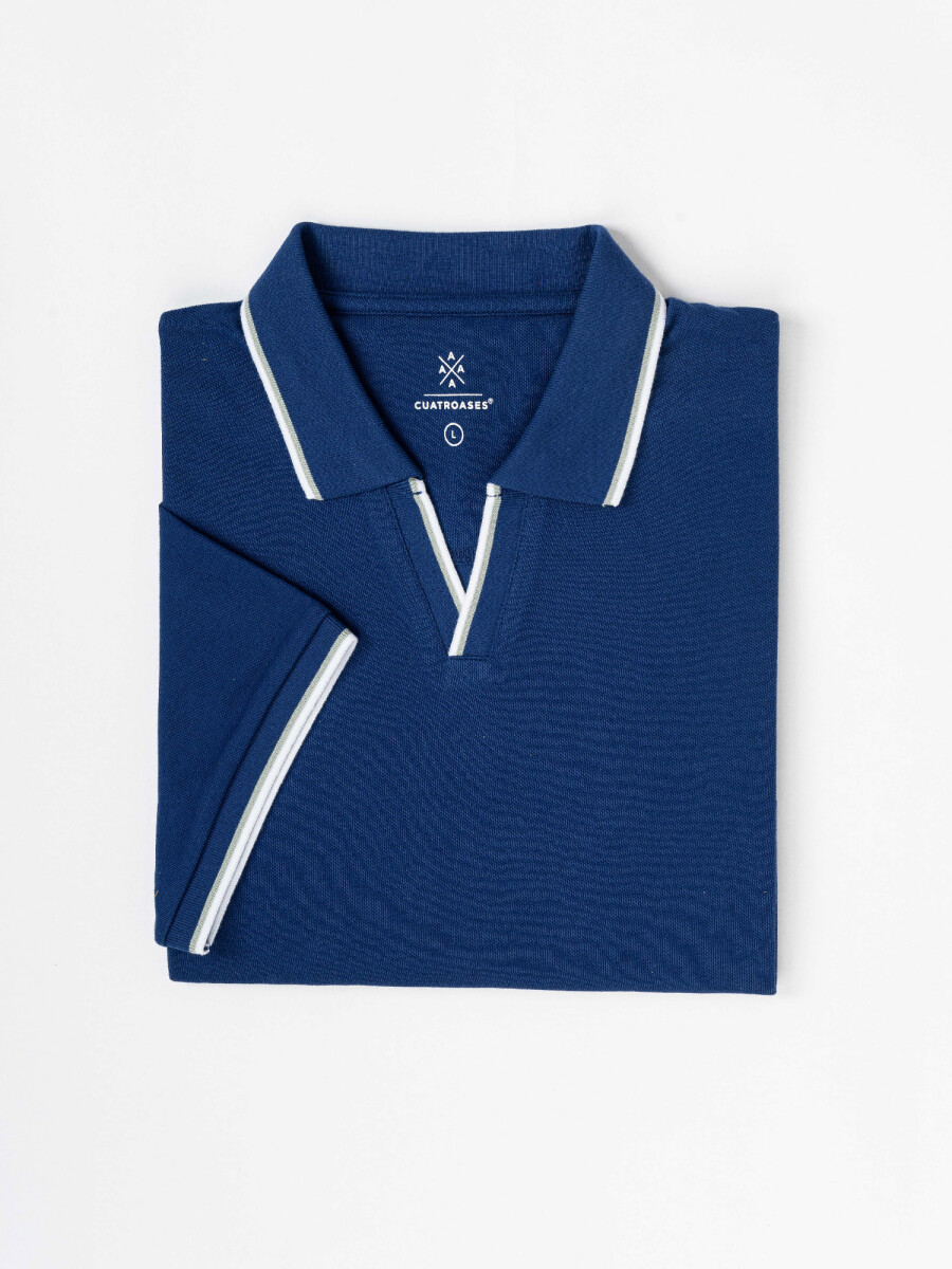 Remera m/c pique - azul 