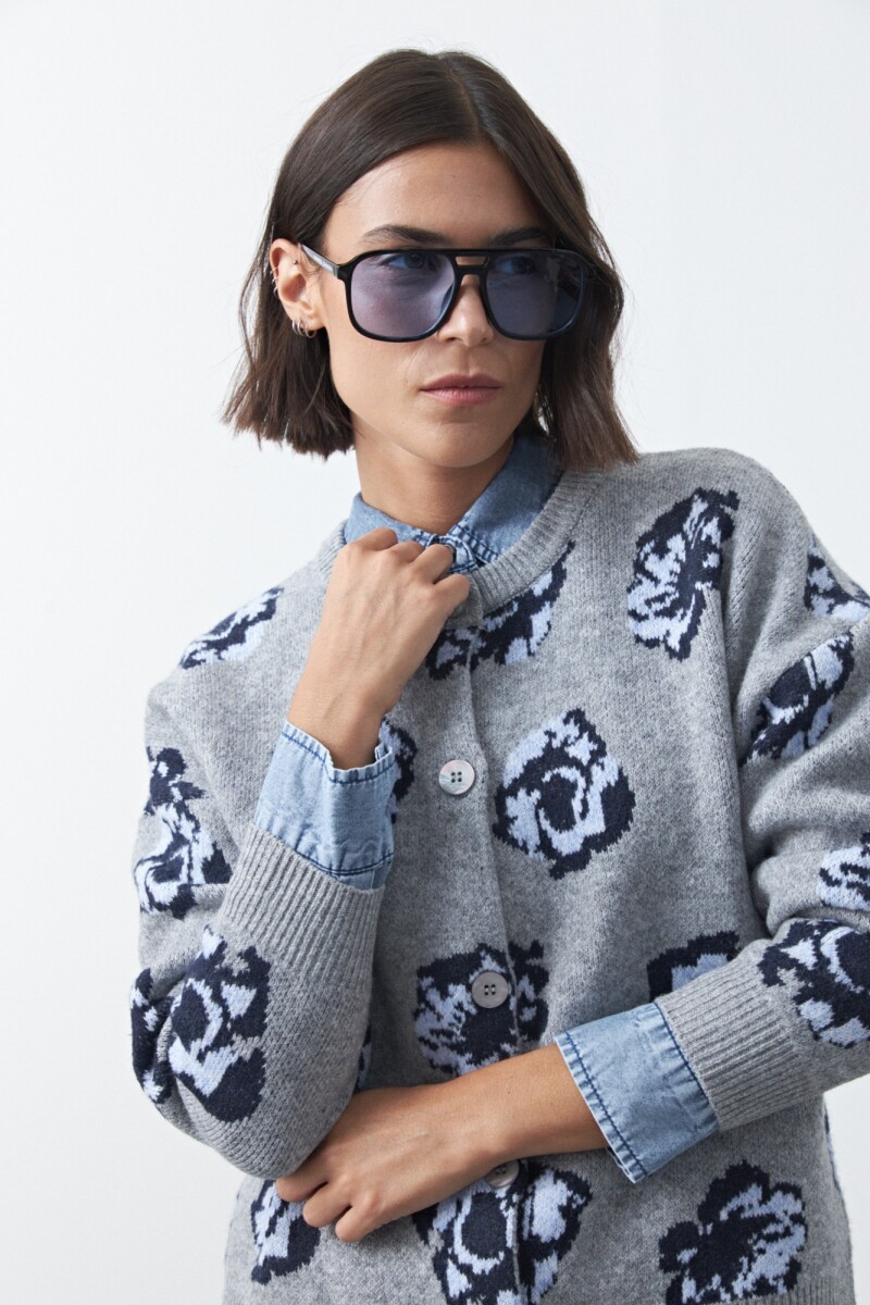 CARDIGAN COSME Gris Melange