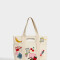 Shopper Cartera Shopper Con Parches - Blanco Crudo