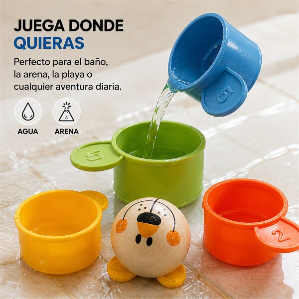 Juego Didáctico Top Bright de Vasos Apilables 6 Piezas NARANJA