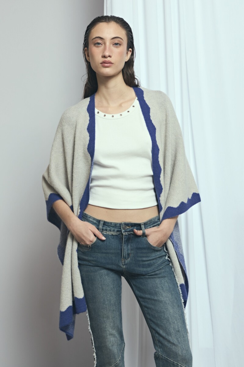 Poncho wavy PREVENTA azul