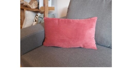 Almohadón Pana Cranberry red (trama a rayas) Almohadón Pana Cranberry red (trama a rayas)