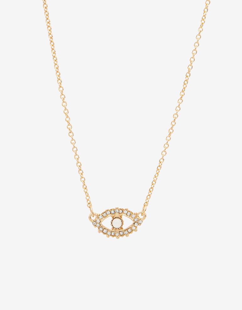Cadena Corta con Dije Lucky charm Cadena Con Dije Ojito Strass - Dorado