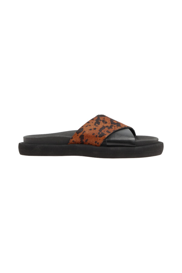 Sandalia Buzz Negro/Animal Print