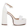 Sandalia Plataforma Mujer Vizzano Taco Alto Blanco