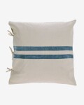 Almohadón Ziza 100% algodón rayas gruesas azul y blanco 60 x 60 cm
