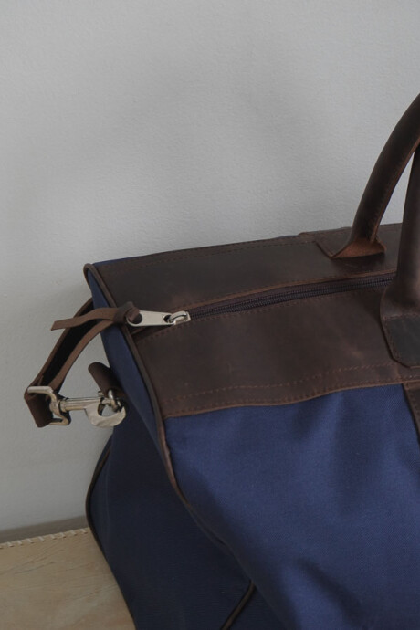 Bolso Sport XL Chocolate / Azul