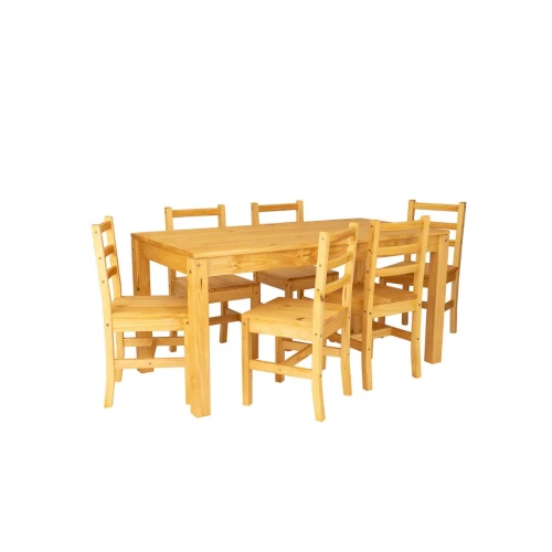 Juego de Comedor Florencia Madera Maciza Juego de Comedor Florencia Madera Maciza