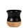 Mate Cerámica base Madera Negro