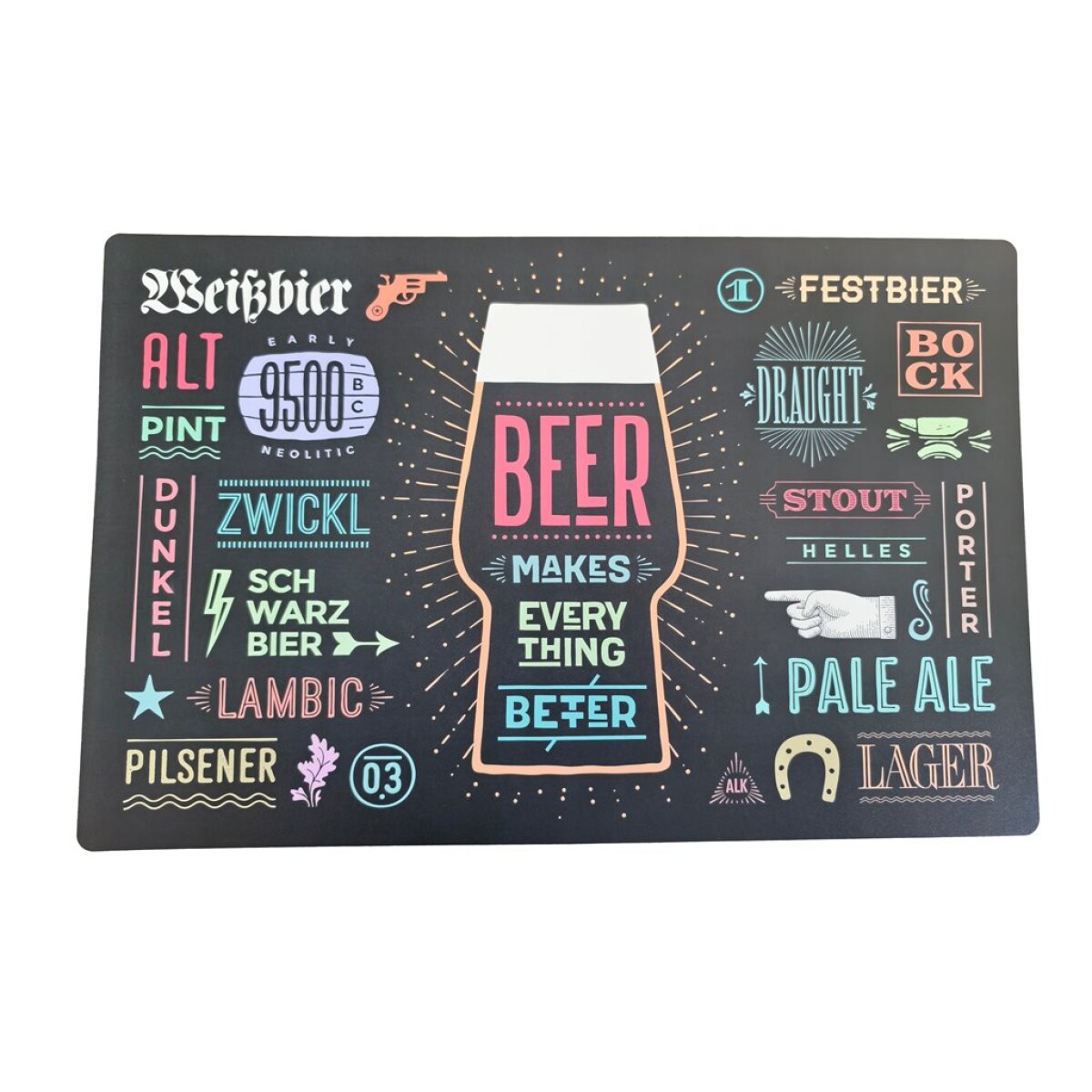 INDIVIDUAL PVC 43.5x28CM ESTAMPADO BEER 