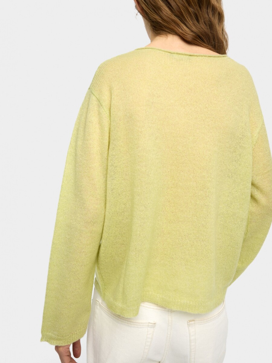 Jersey Mezcla De Lana Con Bolsillos lima