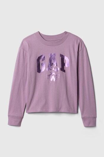 Remera Logo Gap Y Minnie Niña Sp Dis Fam Amethyst