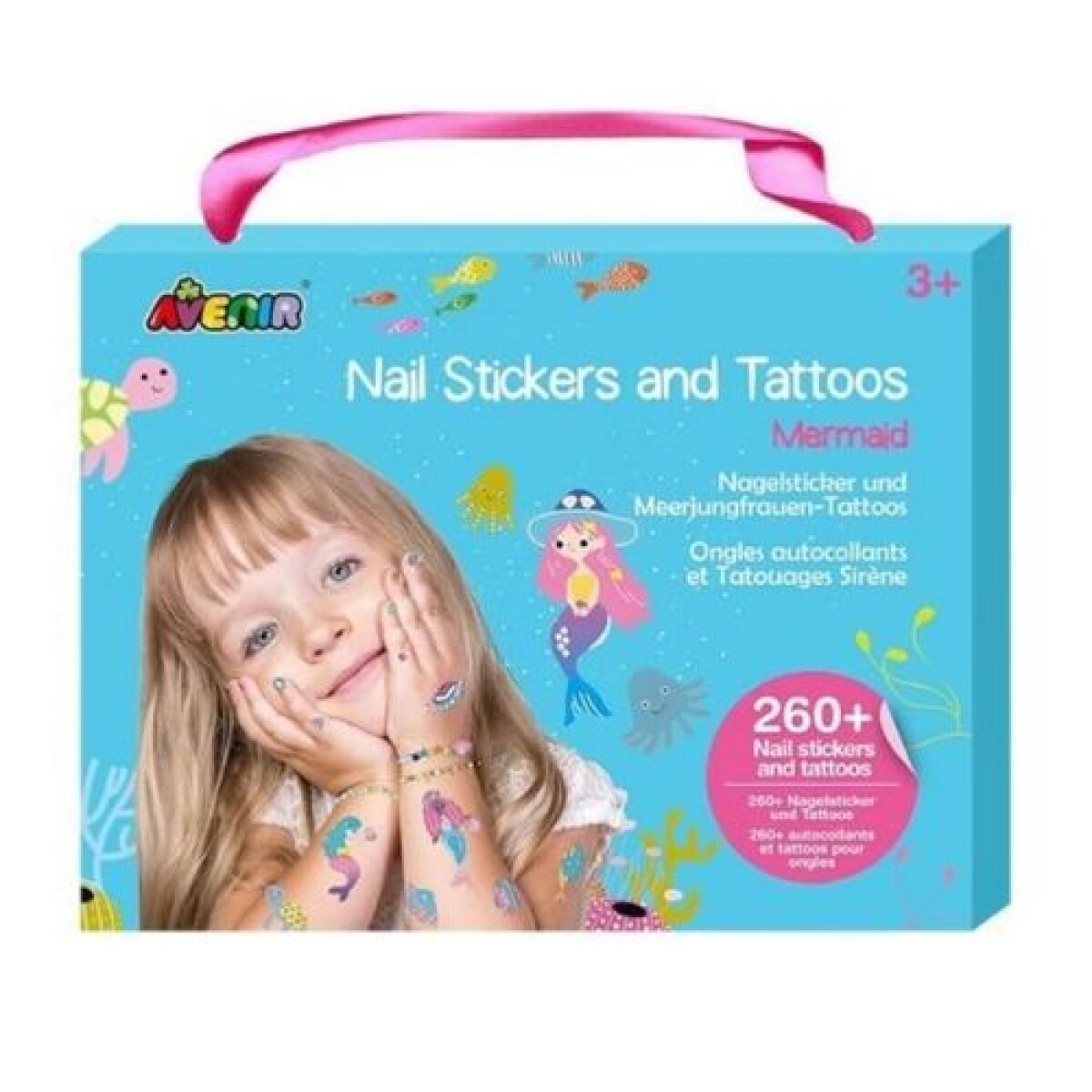 Valija con Stickers y Tatto- Sirenita - Valija Con Stickers Y Tatto- Sirenita 
