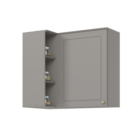 AÉREO ESQUINERO ALACENA CON NICHOS - LINEA AMERICANA GRIS