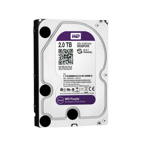 Disco duro HDD 3.5 WD Purple 2TB Sata 3 para DVR Disco duro HDD 3.5 WD Purple 2TB Sata 3 para DVR