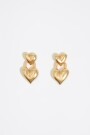 PENDIENTES DOBLE CORAZÓN Oro