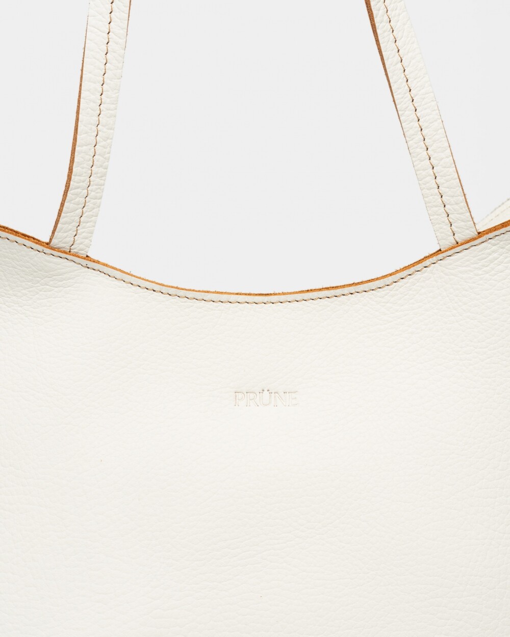 Shopper Cadiz en cuero graneado Blanco