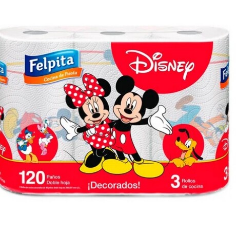 TOALLA DE COCINA FELPITA DISNEY 120 PAÑOS - 3 R 40H TOALLA DE COCINA FELPITA DISNEY 120 PAÑOS - 3 R 40H