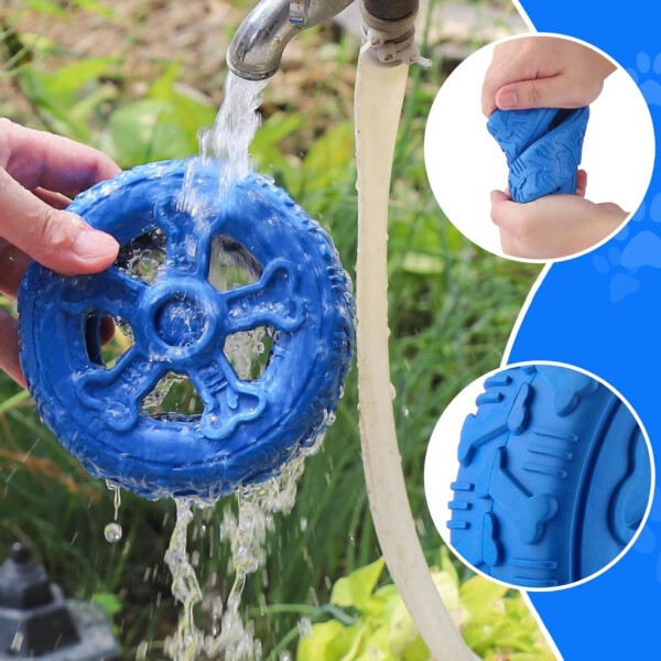 Juguete Perro Rueda Masticable Mordillo Mordedor Dental Variante Color Azul