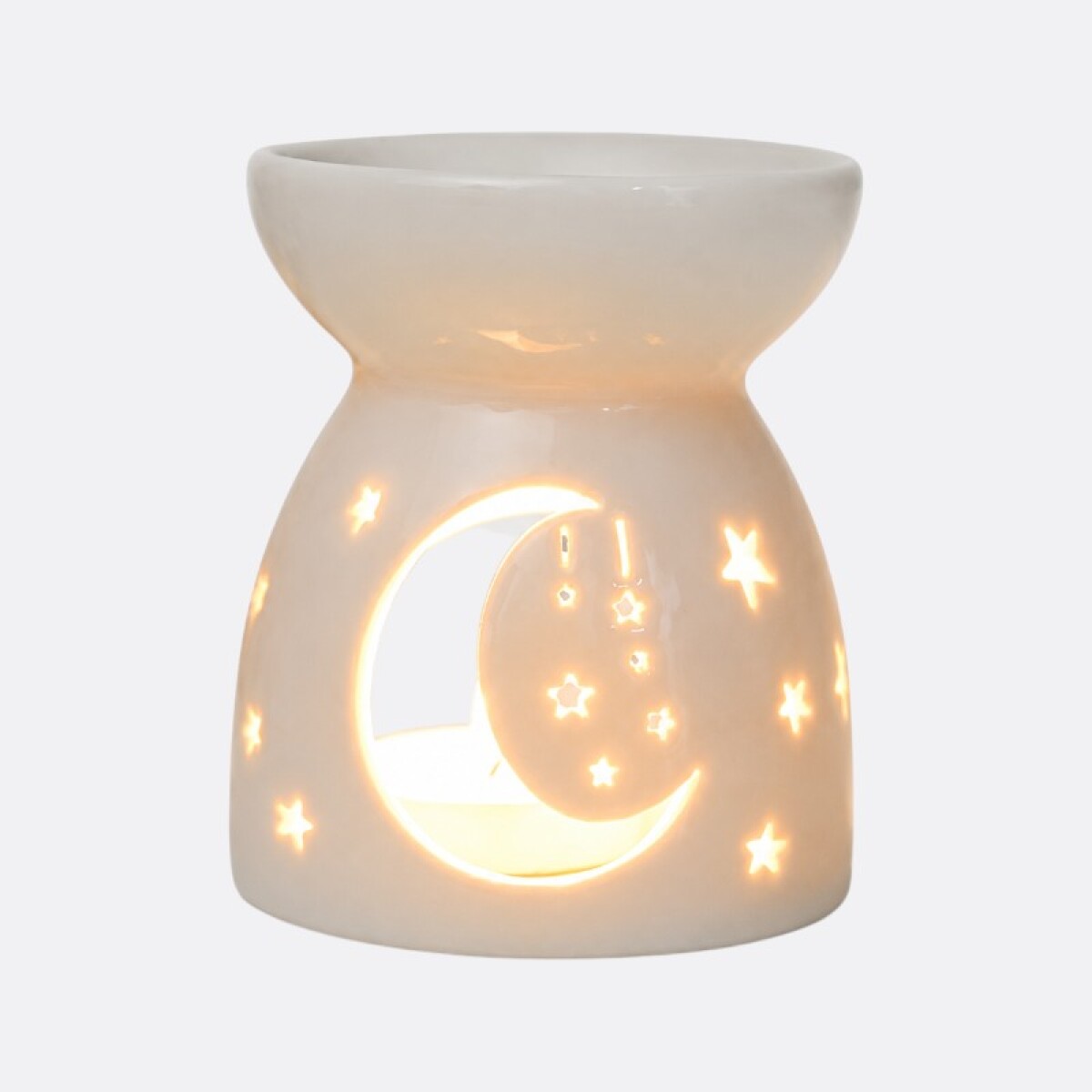 Hornito Cerámica Luna Blanco 