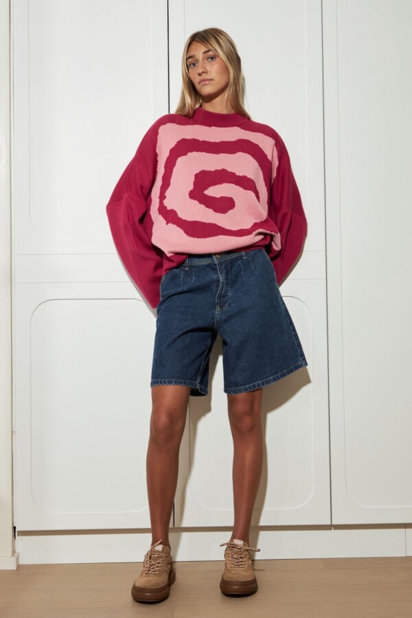Sweater Espiral Rosa