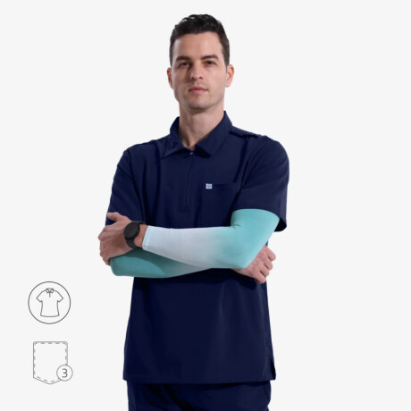 Casaca polo con cierre unisex Marino