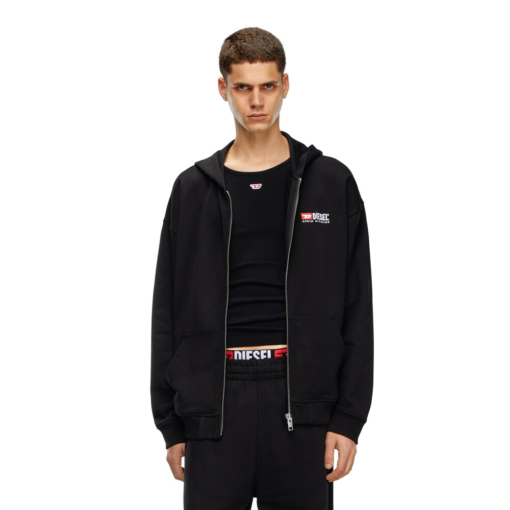 S-Boxt-Hood-Zip-Div - Hombre Negro