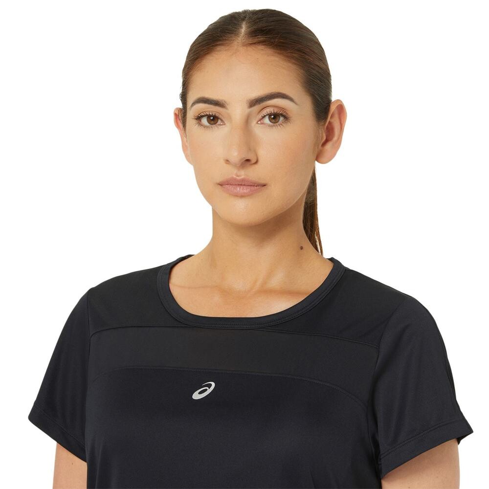 Training Mesh Short Sleeve Top - Mujer Performance Black