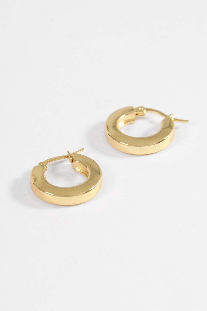 Aros geométricos 2 cm acero dorado