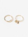 Sets Anillos Strass Set De Anillos Con Cubic - Dorado
