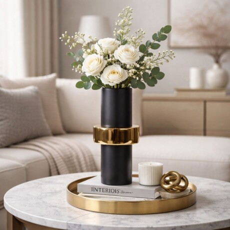 FLORERO ARO II Negro - UNICO