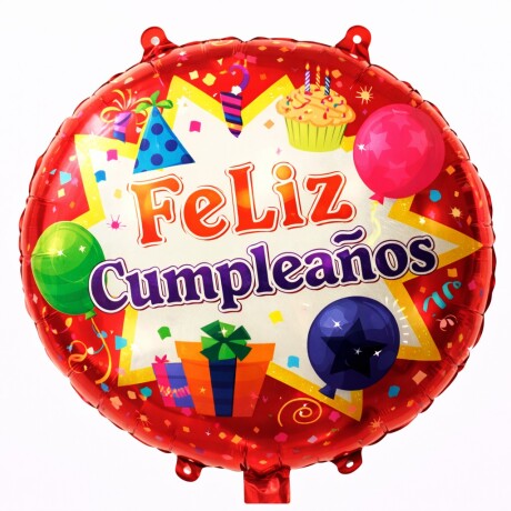 Globo Feliz cumpleaños metalizado redondo Globo Feliz cumpleaños metalizado redondo