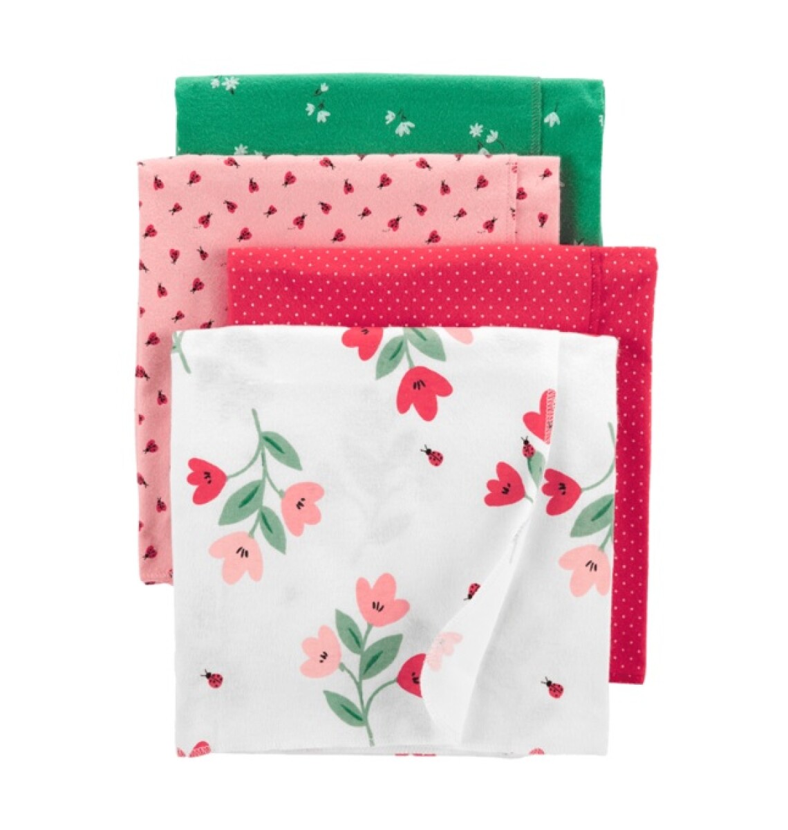 Set sabanas recibidores carters - flores salmon rojo 