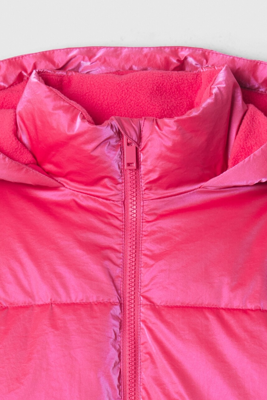 Campera Warmest Shine Niña Hot Pink