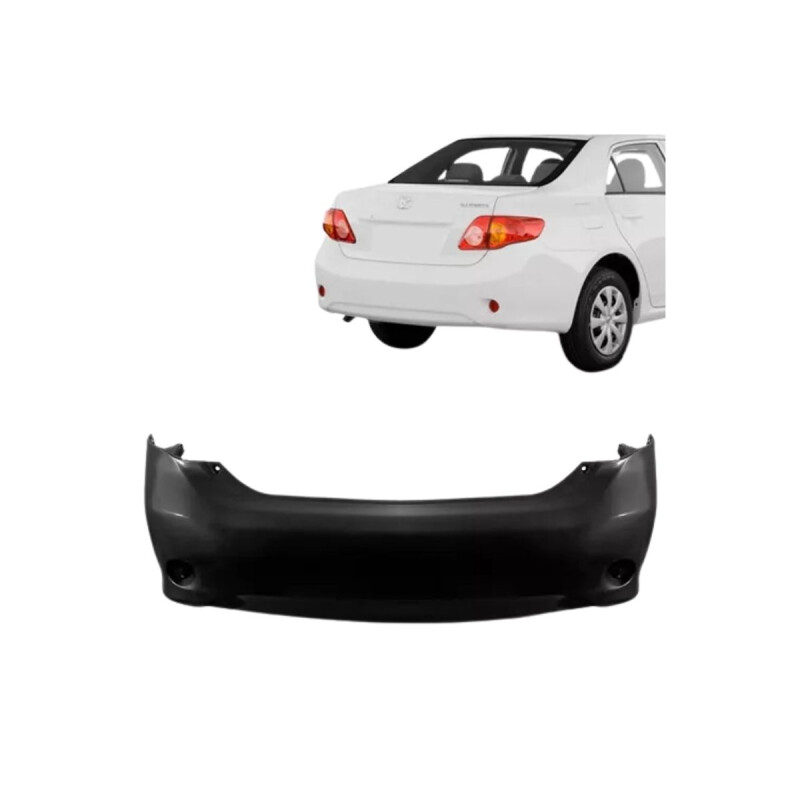 PARAGOLPE TRASERO NEGRO LISO Paragolpe Trasero Negro Liso