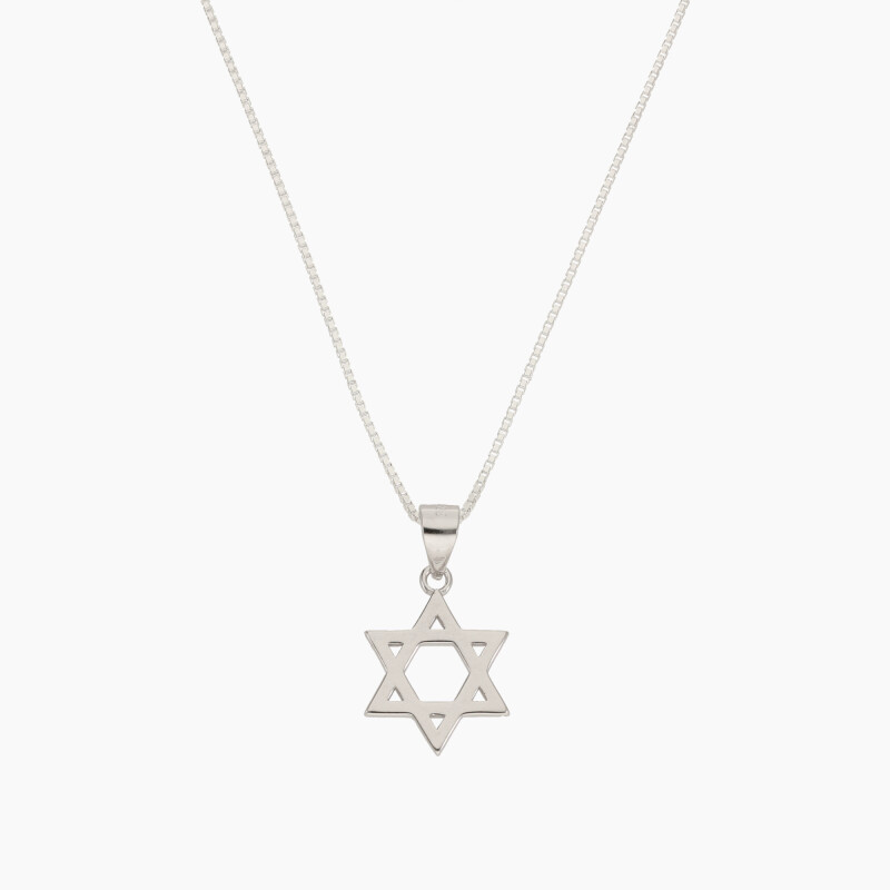 Cadena con dije de estrella de David en plata 925 Cadena Con Dije De Estrella De David En Plata 925