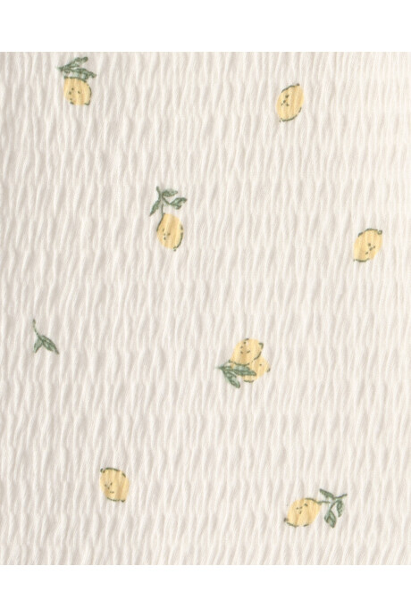 Set tres piezas de algodón, short y remera texturados más body diseño limones Set tres piezas de algodón, short y remera texturados más body diseño limones