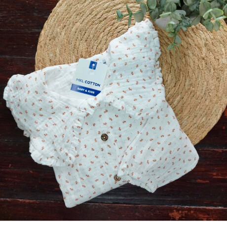 Camisa Muselina Volado Floreada Camisa Muselina Volado Floreada
