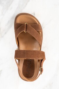 Sandalia Gamuza Chocolate