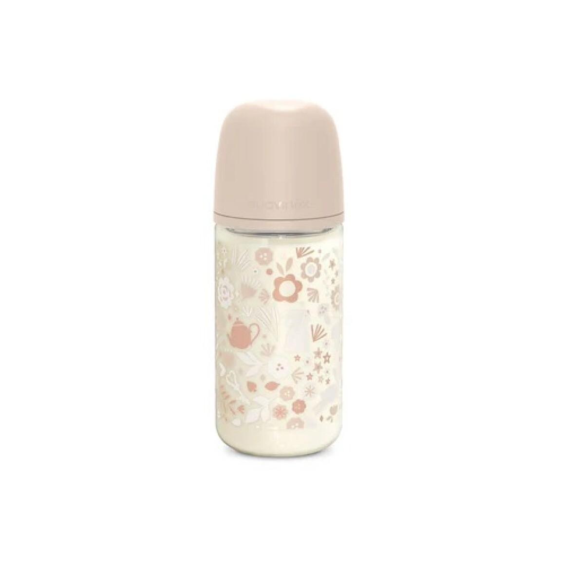 Biberon vidrio Wonder Suavinex 240 ml - Flores ROSA 