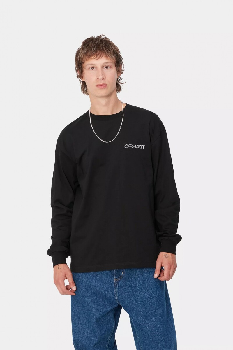 L/S DETROIT STANDARD T-SHIRT Negro