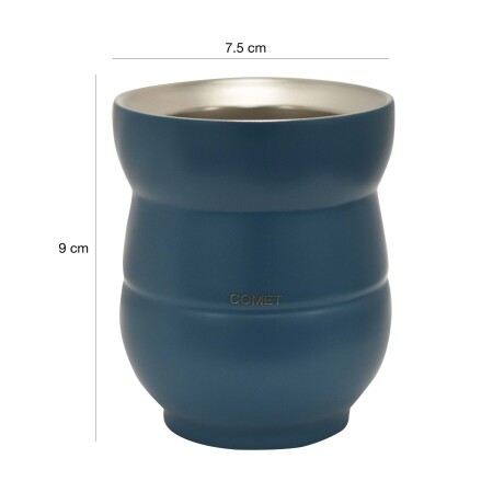 Mate Chico con Doble Pared en Acero Inoxidable 140Ml Comet Azul Petróleo