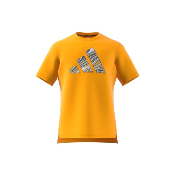 Remera Adidas Graphic Hiit Slogan Training Active Gold