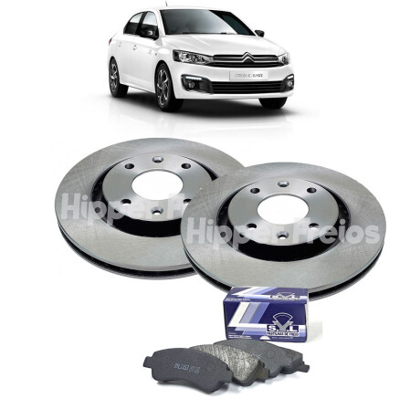 DISCOS DE FRENO COMBO KIT DISCOS Y PASTILLAS CITROEN C-ELYSEE 1.6 DISCOS DE FRENO COMBO KIT DISCOS Y PASTILLAS CITROEN C-ELYSEE 1.6