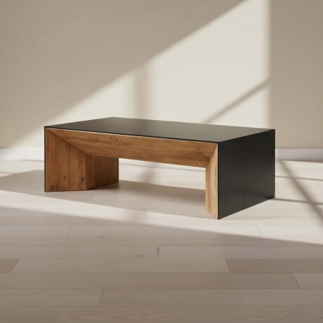 MESA CENTRAL MADERA NATURAL-BEIGE VOLCANO NAT/NEGR