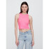 V-SL RIB 2X2 LOGO CROP TANK NEON PINK ROSE