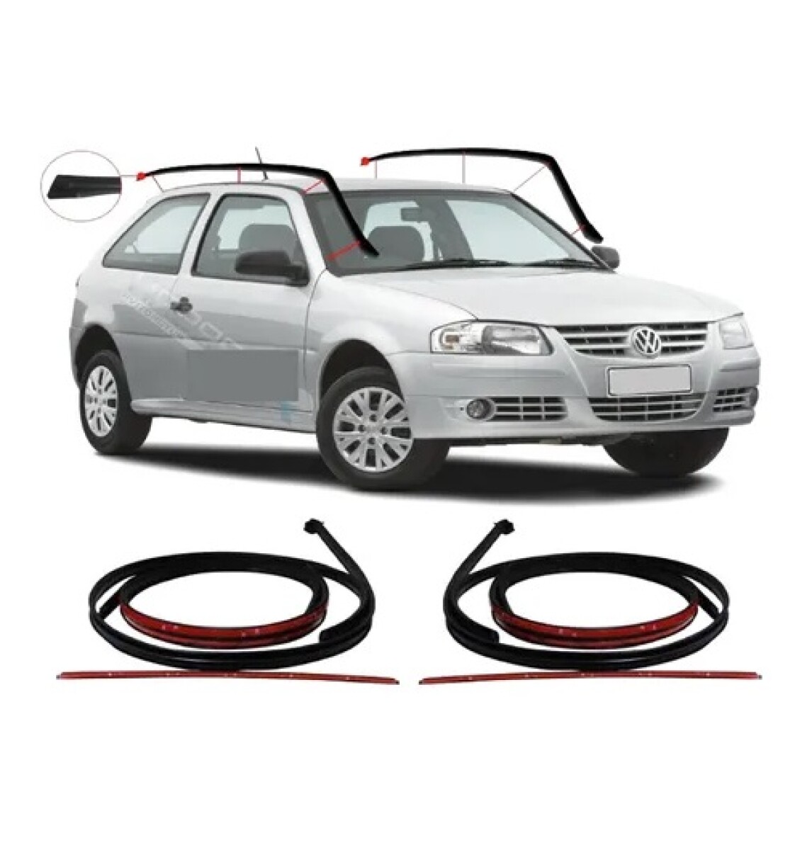 MOLDURA DE GOTERO IZQUIERDA GOL G3 / G4 2 PUERTAS 