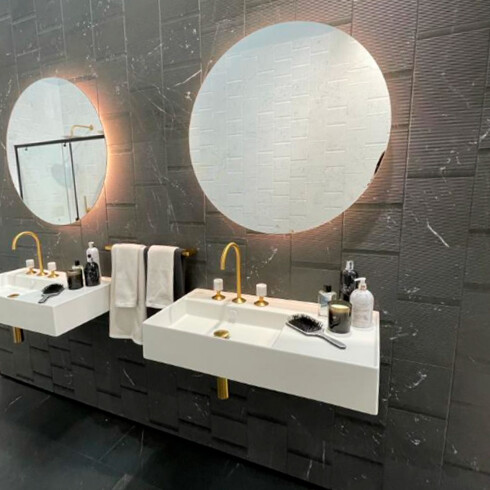 PORCELANATO REVESTIMIENTO MATE NEGRO DECORADO 45X120 GAMAS DE NEGRO